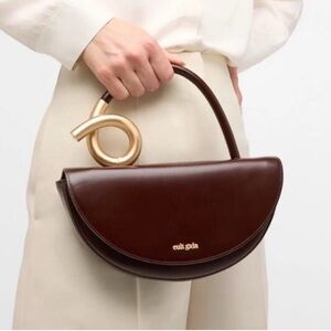 NEW Cult Gaia Azariah Top Handle Bag Espresso Brown
